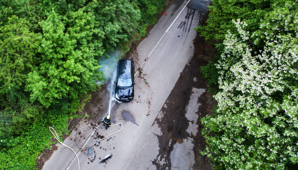 Car accident caused by malfunction